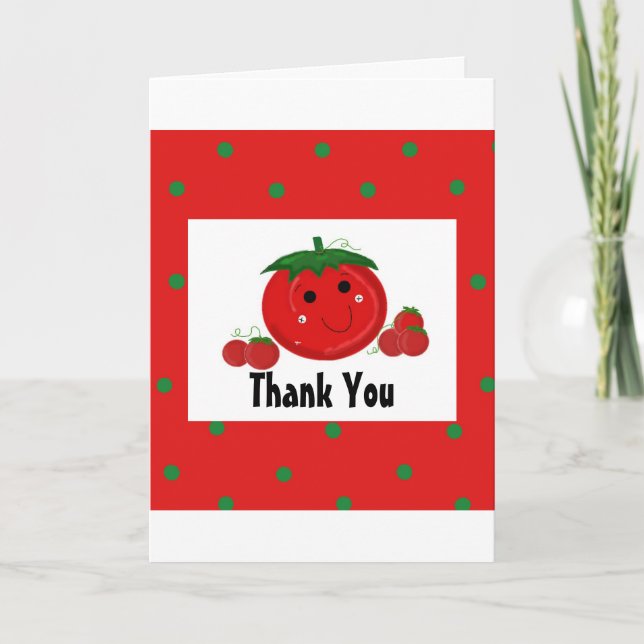 Red Tomatoe Thank You Card (Front)