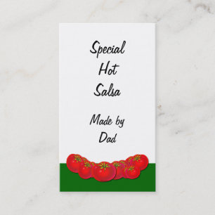 Red Tomatoes Retro Recipe Tag Business Cards