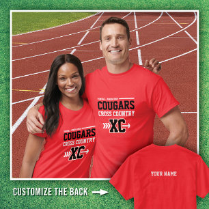 Red Tomball Jr. High Cougars Cross Country T-Shirt