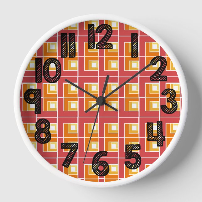 Red Topsy Turvy  Clock (Front)