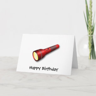 Red Torch Flashlight Card