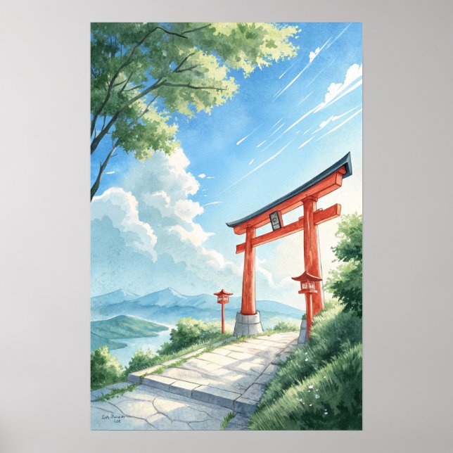 Red Torii Gate Poster (Front)