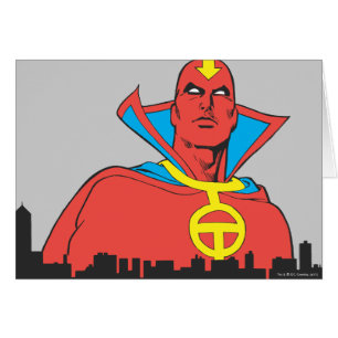 Red Tornado Behind Cityscape