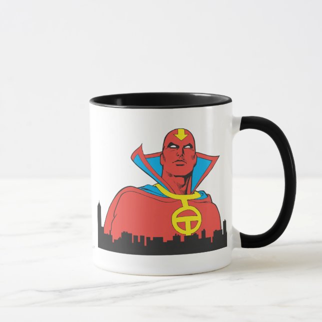 Red Tornado Behind Cityscape Mug (Right)