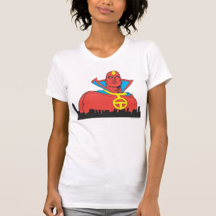 Red Tornado Behind Cityscape T-Shirt