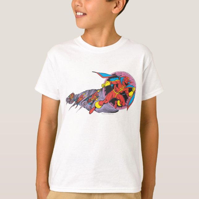 Red Tornado In Wind Motion T-Shirt (Front)