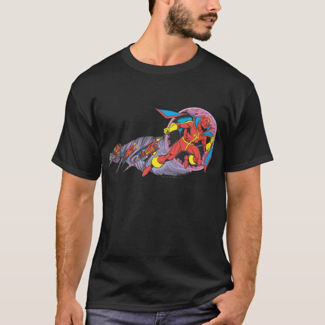 Red Tornado In Wind Motion T-Shirt (Front)