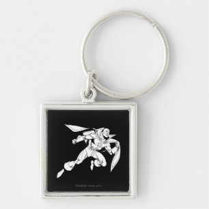 Red Tornado Outline Key Ring
