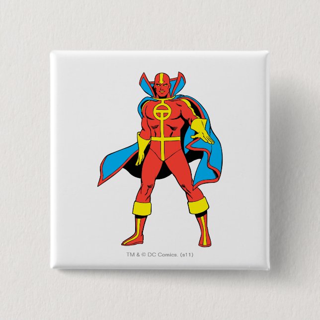 Red Tornado Pose 15 Cm Square Badge (Front)
