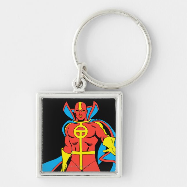 Red Tornado Pose Key Ring (Front)