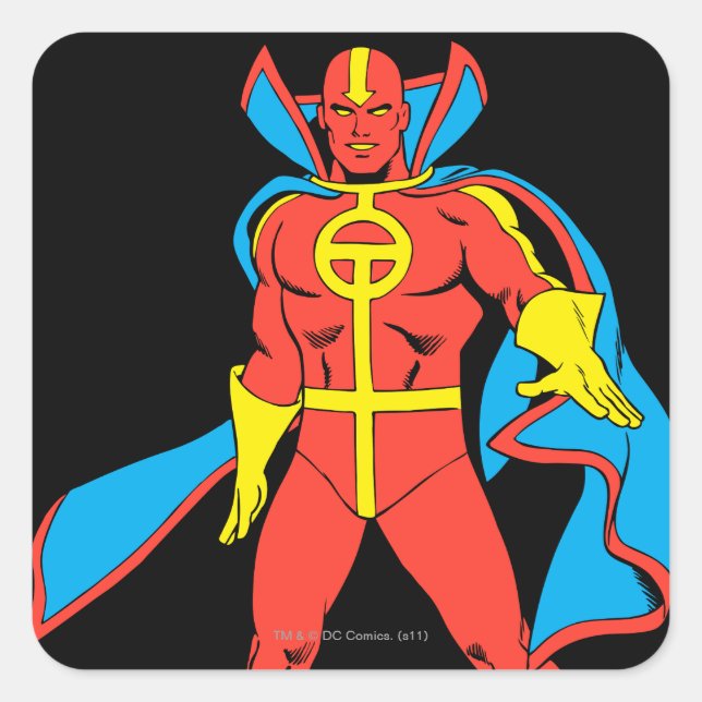 Red Tornado Pose Square Sticker (Front)
