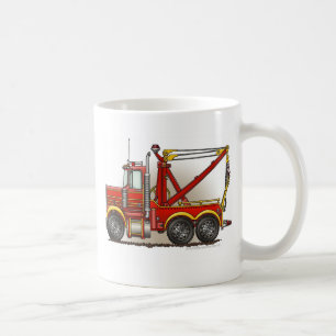 Red Tow Truck Wrecker Mugs