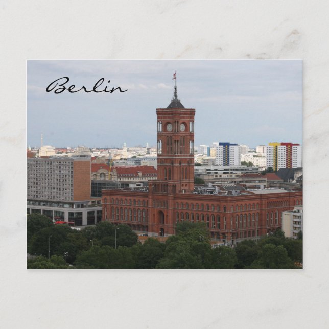 red town hall postcard (Front)