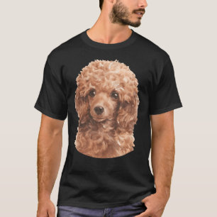 Red Toy Poodle Watercolor Art T-Shirt