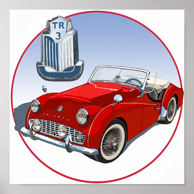 Red TR3 Poster (Front)