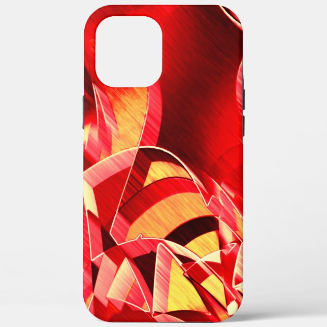 Red tracks with drizzles on red orange background Case-Mate iPhone case (Back)