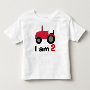 Red Tractor Birthday Toddler T-Shirt