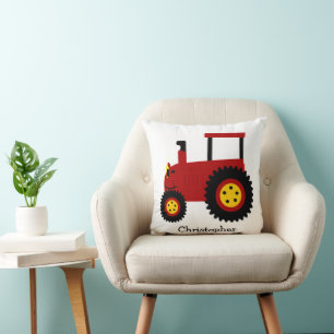 Red Tractor Design Personalised Cushion
