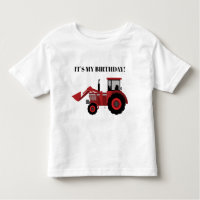 Red Tractor It's My Birthday Personalised