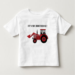 Red Tractor It's My Birthday Personalised Toddler T-Shirt