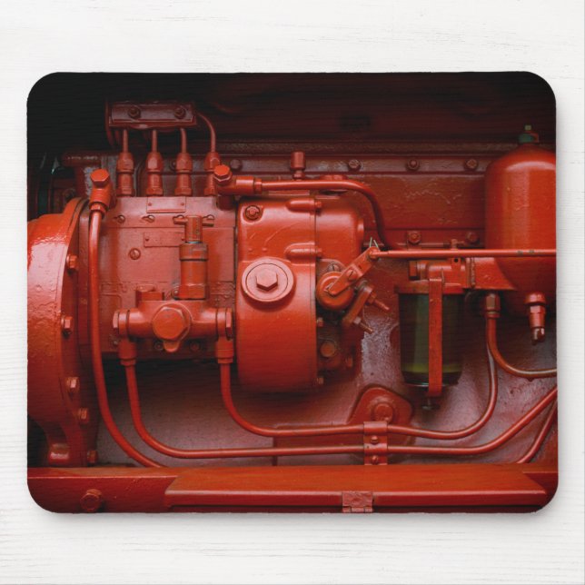 Red Tractor Motor Mouse Pad (Front)