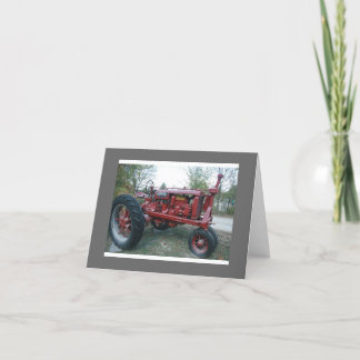 Red Tractor Note Card