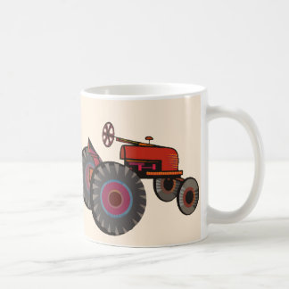 Red tractor on a mug