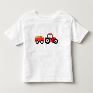 Red Tractor Truck Farm Produce Toddler T-Shirt