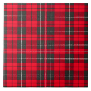Red Traditional Plaid Tartan Modern Collection Ceramic Tile