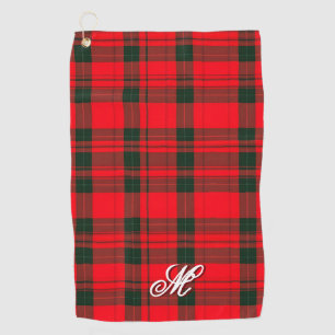 Red Traditional Plaid Tartan Popular Collection Golf Towel