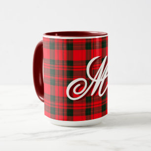 Red Traditional Plaid Tartan Popular Collection Mug
