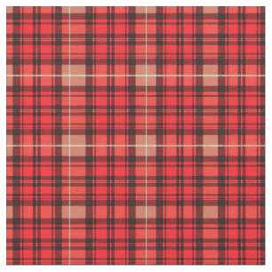Red Traditional Plaid Tartan Trendy Collection Fabric