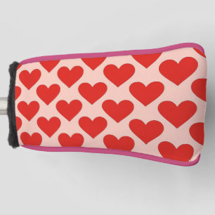 Red, traditional Valentine's day heart Golf Head Cover