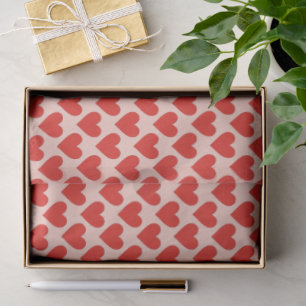 Red, traditional Valentine's day heart Tissue Paper