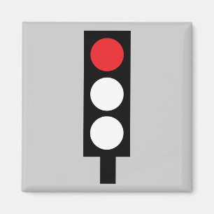Red traffic light magnet