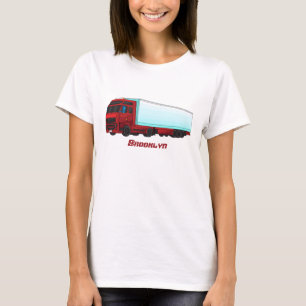 Red trailer truck illustration T-Shirt