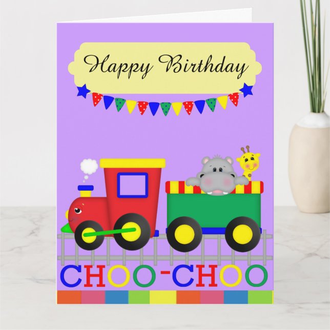 Red Train (8.5" x 11") Big Greeting Card (Front)
