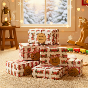 Red Train  Wrapping Paper