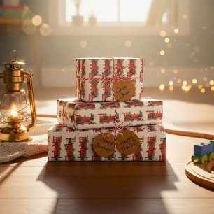 Red Train  Wrapping Paper