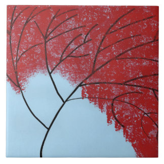 Red Tree Ceramic Tile
