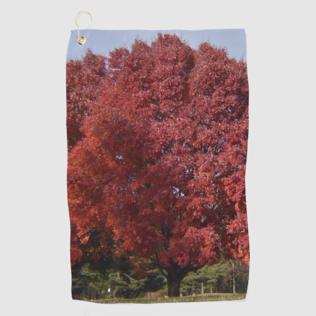 Red Tree Golf Towel (Front)