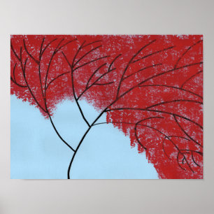 Red Tree Poster