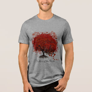 Red Tree Wedding T-Shirts, Gifts, Stickers & Favou Tri-Blend Shirt