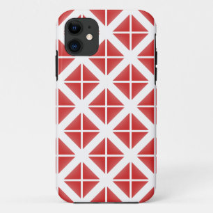 Red Trendy Triangle Pattern iPhone 11 Case