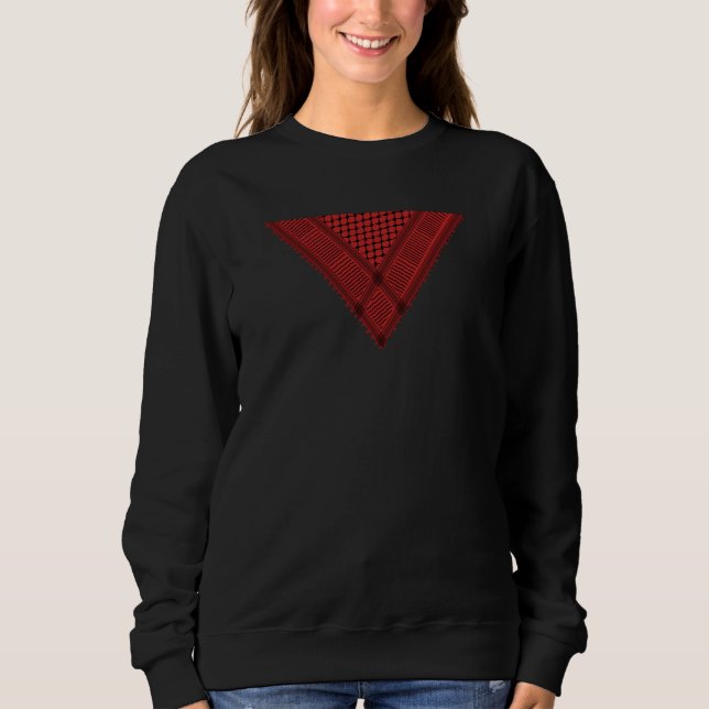 red triangle Keffiyeh Palestine resistance symbol Sweatshirt (Front)