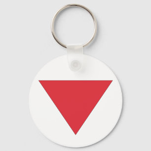 Red Triangle Key Ring