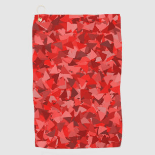 Red Triangle Pattern Golf Towel