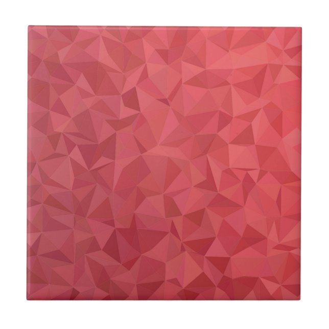 Red Triangle Pattern Modern Ceramic Tile (Front)