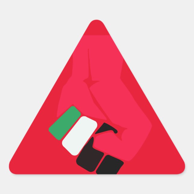 RED TRIANGLE TRIANGLE STICKER (Front)