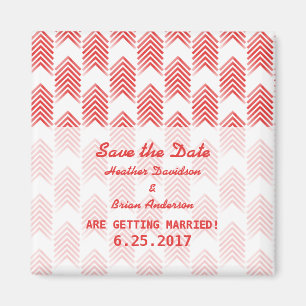 Red Tribal Arrows Save the Date Magnet